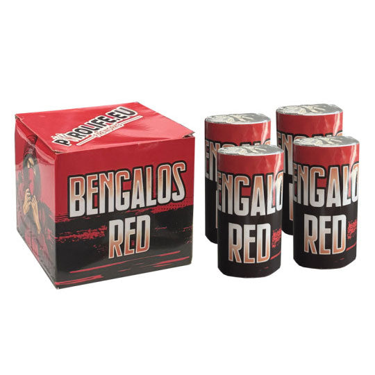 4 x Feux de bengale rouge