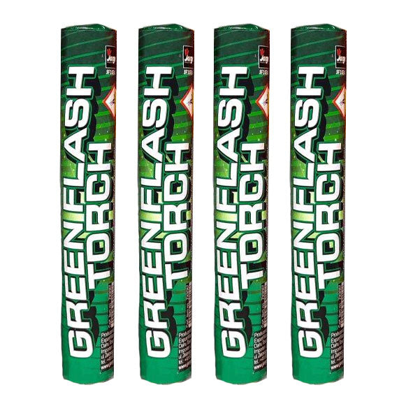 4 x Torche à main strobo stroboscope vert